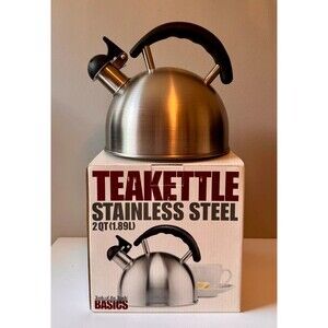 Kitchen: Tools of The Trade New Stainless Steel 2 Quart Tea Kettle